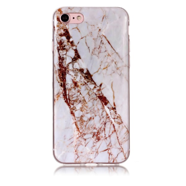 iPhone 7/8/SE (2020 & 2022) - Cover Protection Marble + Ring iPhone 7 Vit