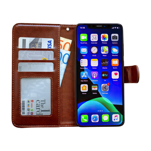 iPhone 11 Pro Max - PU-nahkainen case Svart
