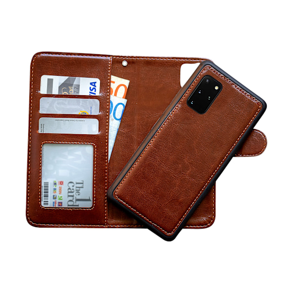 Samsung Galaxy S20 Plus - PU Læder Pung Etui Brun