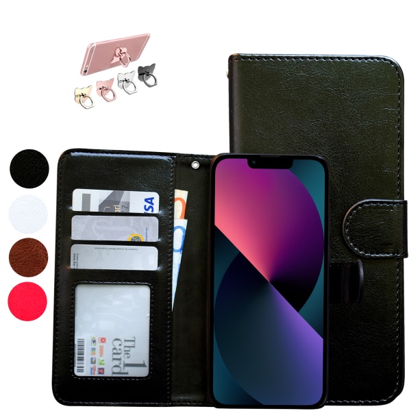 Plånboksfodral för iPhone 13 - Enkel, Elegant & Skyddande Svart