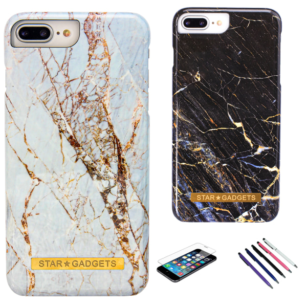 iPhone 7 Plus / 8 Plus - Cover Protection Marble Svart