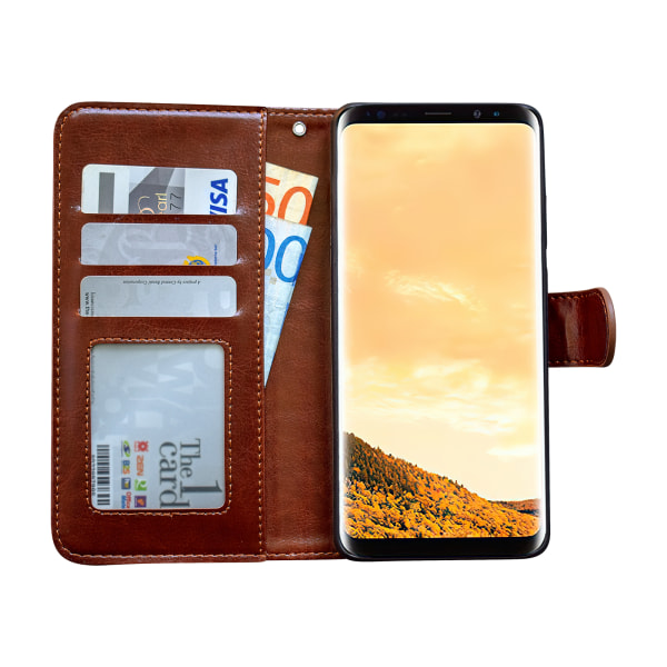 Samsung Galaxy S9 Plus - PU-nahkainen case/ lompakko Brun