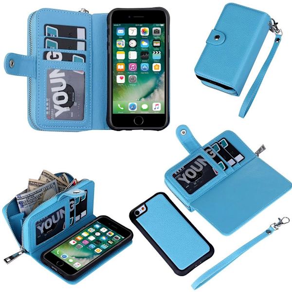 Suojaa iPhone 6/6S - Lompakkokotelo ja magneettinen kotelo! Svart