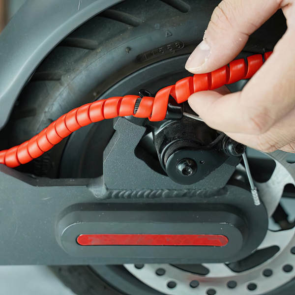 Spiraltråd Kabel Skydd till Xiaomi Elektrisk Scooter Röd