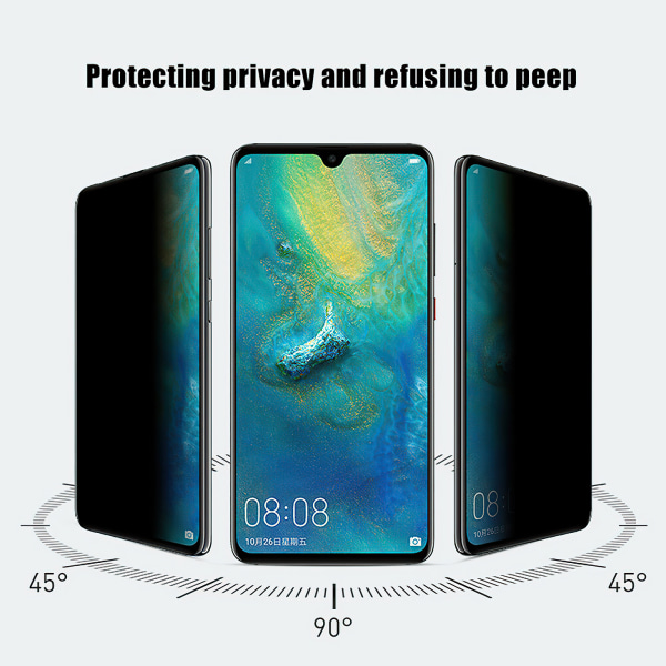 Huawei P30 Lite - Privacy Tempered Glass Screen Protector Protec