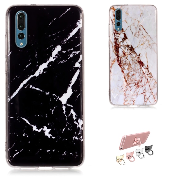 Marmorcover til Huawei P30 - Beskyt & Stil! Vit