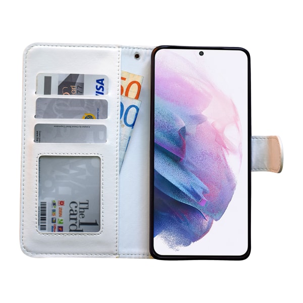 Samsung Galaxy A54 - PU Læder Pung Etui Vit