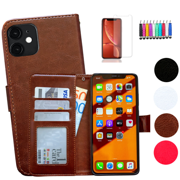 iPhone 11 - PU Nahkainen Lompakkokotelo Svart