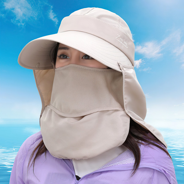 Solbeskyttelse Sammenfoldelig UV-beskyttelse Fiskehat Solhat Beige