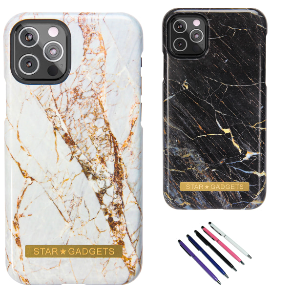 iPhone 12 Pro Max - Marmorbeskyttelse Vit
