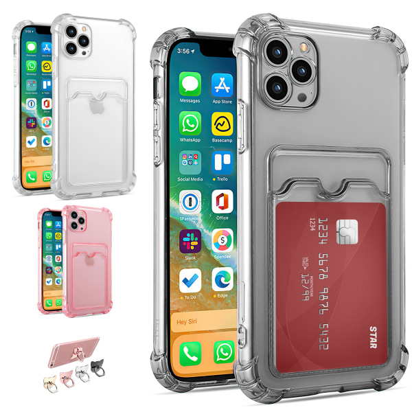 Suojaa iPhone 14 Pro -kuoret, suojat ja korttipaikat Grå