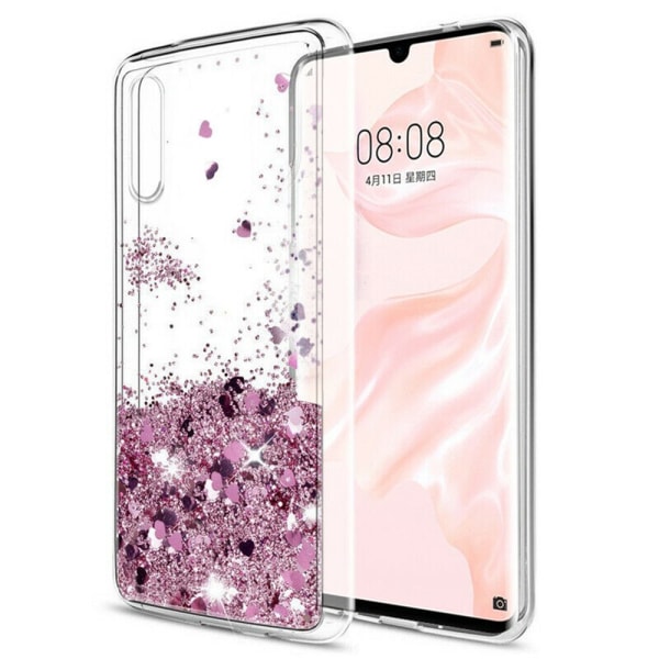 Huawei P30 Lite - Bevægelig Glitter 3D Bling Telefon Cover