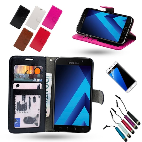 Suojaa Galaxy A3 - Nahkakotelot! Brun