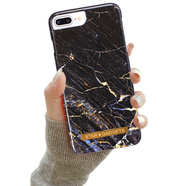 iPhone 7 Plus / 8 Plus - case suojakukat / marmori Svart