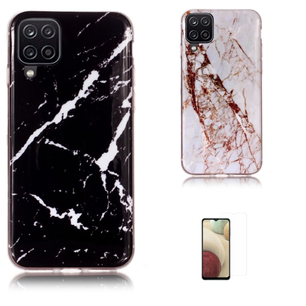 Samsung Galaxy A12 / A12 5G - case marmori Svart