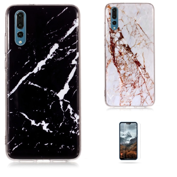 Et Cover Til Din Huawei P20 Pro - Marmorstil Vit