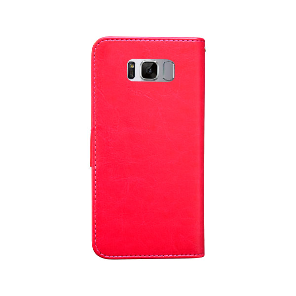 Samsung Galaxy S8 Plus - Lædertaske/pung + beskyttelse Rosa