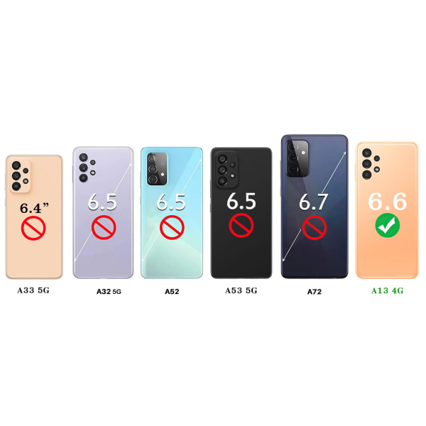 Samsung Galaxy A13 4G - case suojaus läpinäkyvä Grå