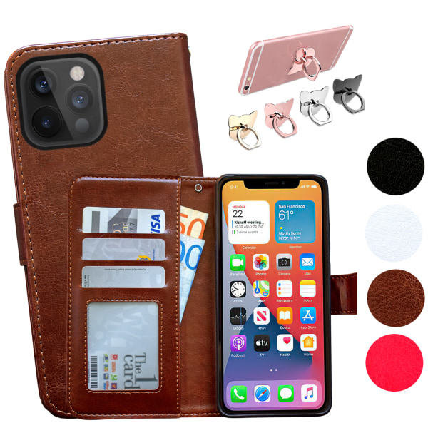 iPhone 12 Pro - PU Leather Wallet Case