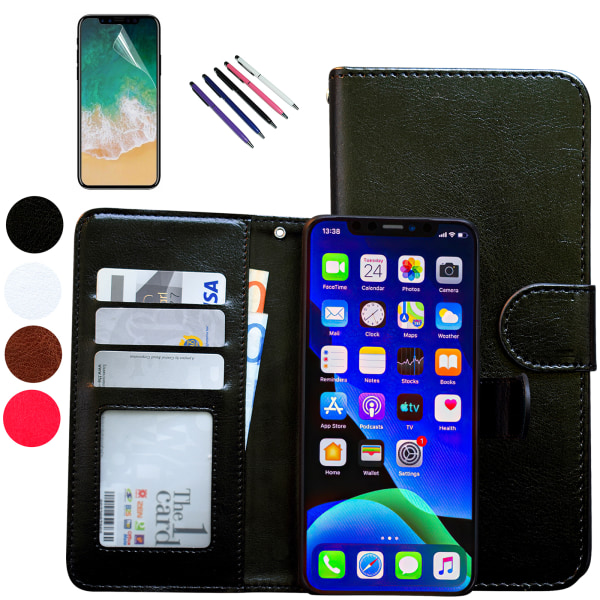 iPhone 11 Pro - PU Læder Pung Etui Svart