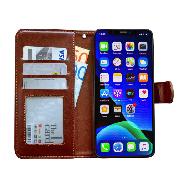 Beskyt din iPhone 12 - Lædertasker! Vit