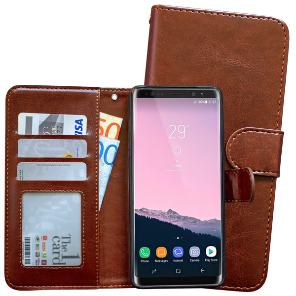 Samsung Galaxy Note 8 - Lædertaske / pung Rosa