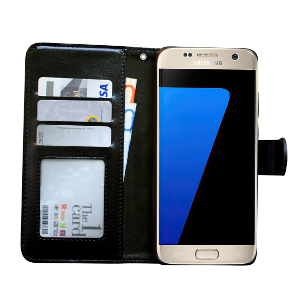 Läderfodral för Samsung S7 - Med Touchpenna! Vit