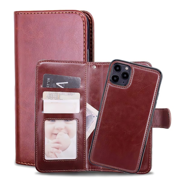 Lämna aldrig hemmet utan plånbok till iPhone 11 Pro Brun