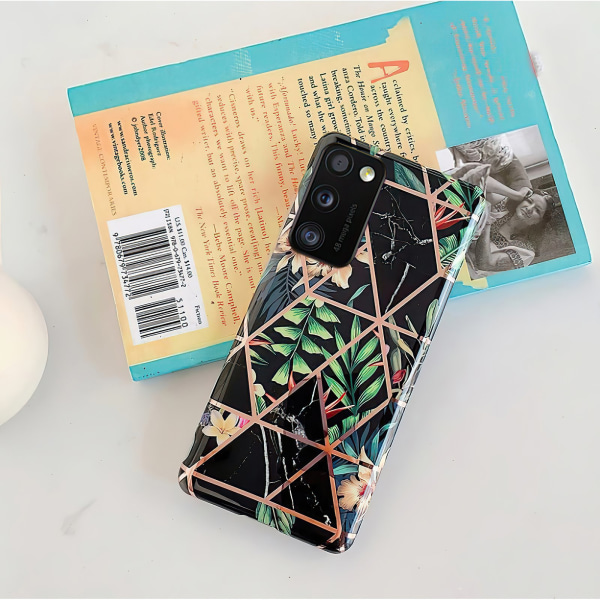 Samsung Galaxy A41 - Geometrisk blomsteretui Svart