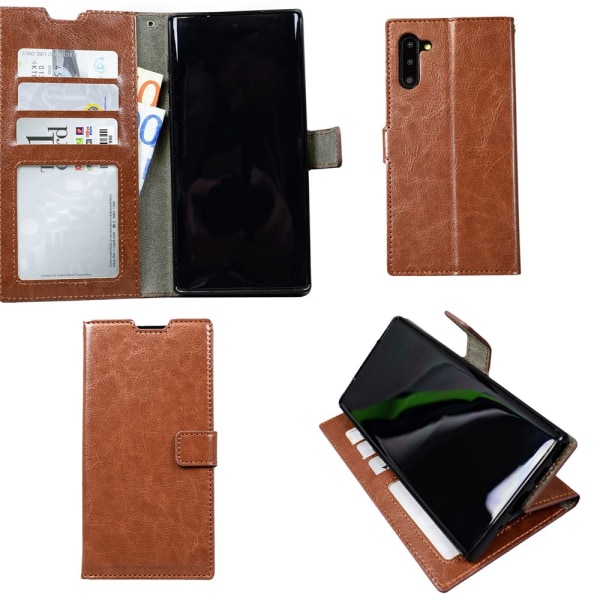 Samsung Galaxy Note10 - Läderfodral / Skydd Brun