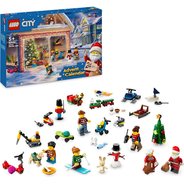 Magisk LEGO City Adventskalender 2024 - 24 sjove overraskelser til børn!