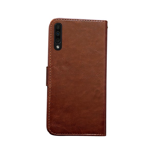 Samsung Galaxy A50 - PU Læderpung Etui Brun