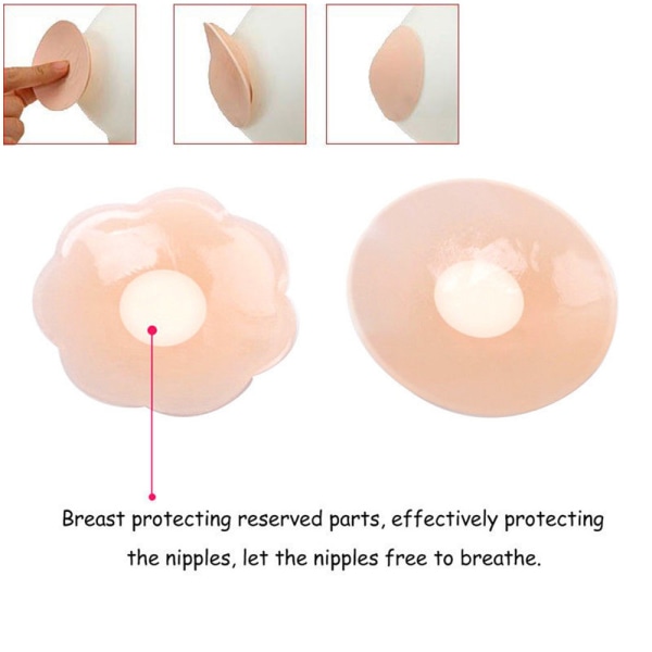 Klæbende silikone brystnipple cover