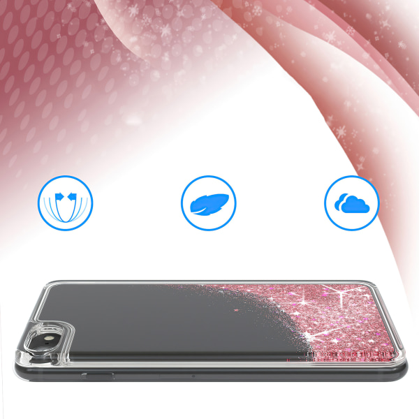 iPhone 6 Plus/7 Plus/8 Plus - Flytande Glitter 3D Bling Skal Cas iPhone 8 Plus