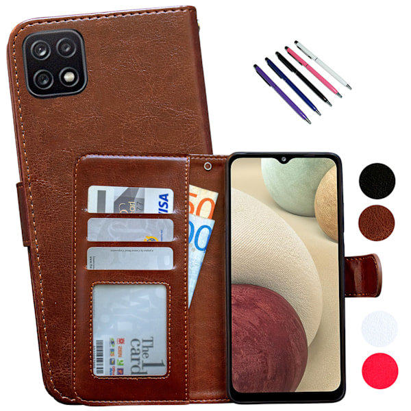Samsung Galaxy A22 5G - PU Læder Pung Etui Rosa