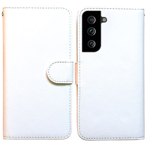 Samsung Galaxy S21 5G - PU-nahkainen case Vit