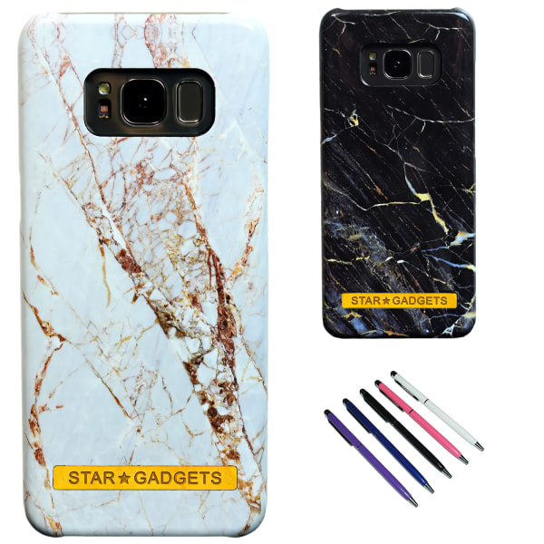 Samsung Galaxy S8 - Cover / Beskyttelse / Marmor Vit