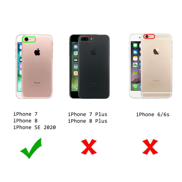 Skydda din iPhone 7/8/SE - Skal, Skydd & Spegel! Svart
