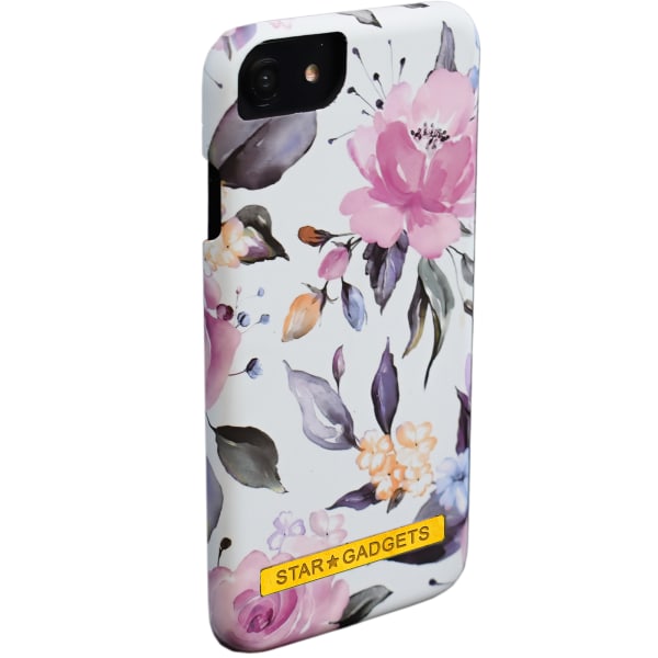 iPhone 6 / 6S - Cover Protection Blomster / Marmor Svart