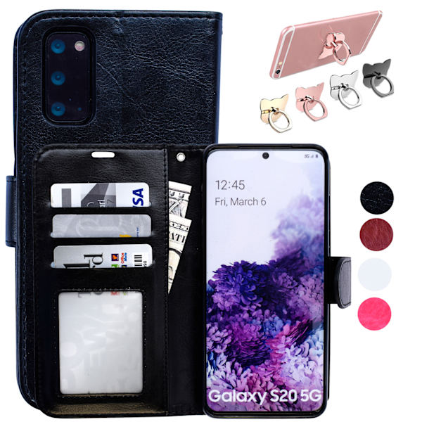 Beskyt din S20 med læder - Samsung Galaxy S20 Etui Svart
