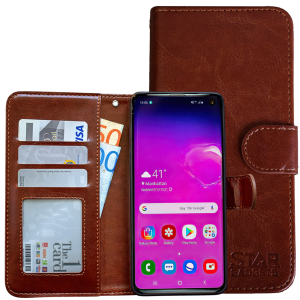 Samsung Galaxy S10 - PU Læderpung Etui Svart