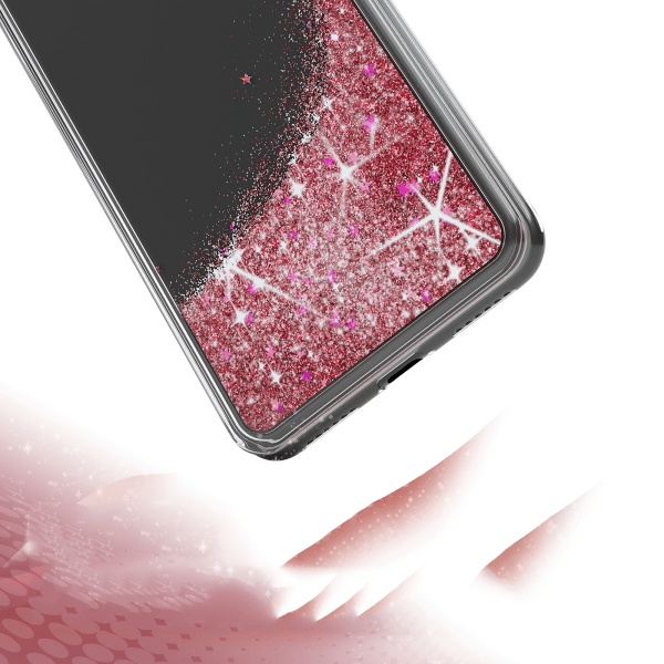 3D Bling Cover til iPhone X/Xs - Flydende Glitter