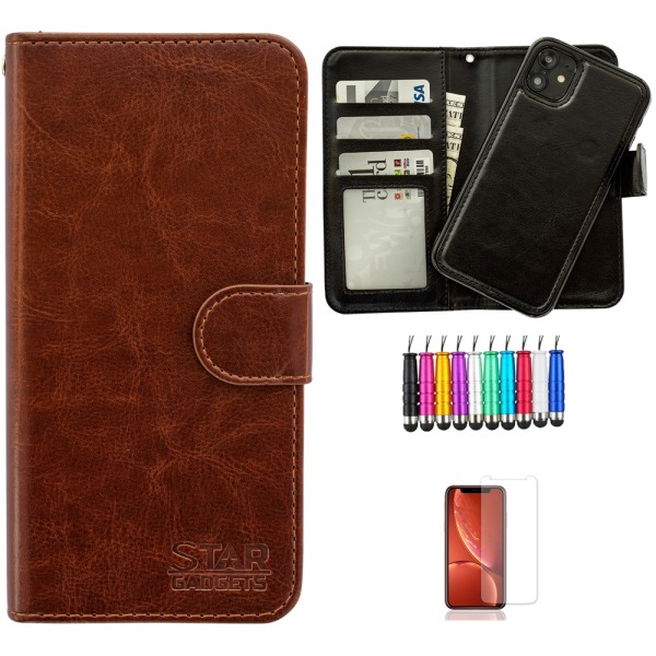 iPhone 11 - PU Læder Pung Etui Svart