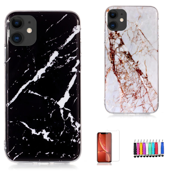 Beskyt din iPhone 11 med Marmor! Svart