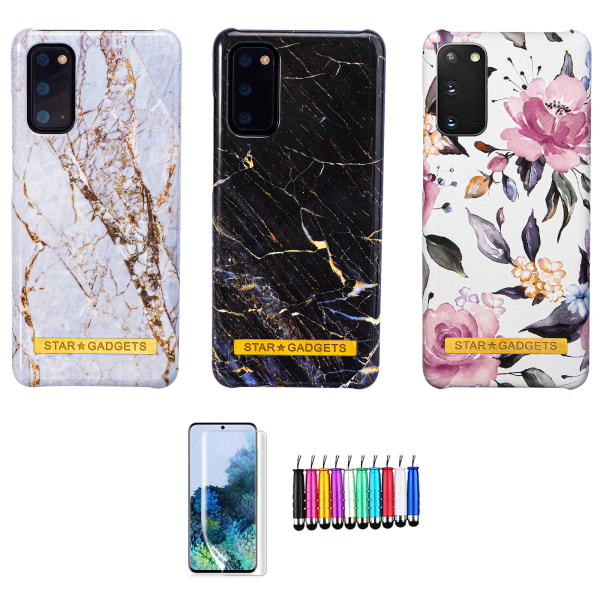 Samsung Galaxy S20 - Case Protection Flowers / Marble