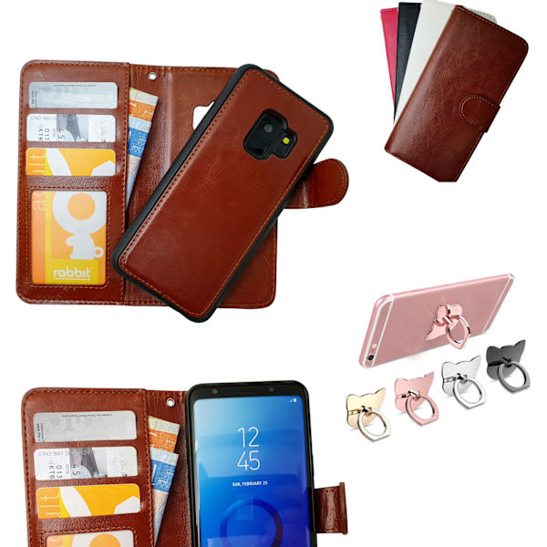 Suojaa Samsung Galaxy S9 - Nahkaa Luxusta! Rosa