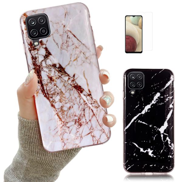Opgrader med Samsung Galaxy A12/A12 5G - Marmorcover! Svart