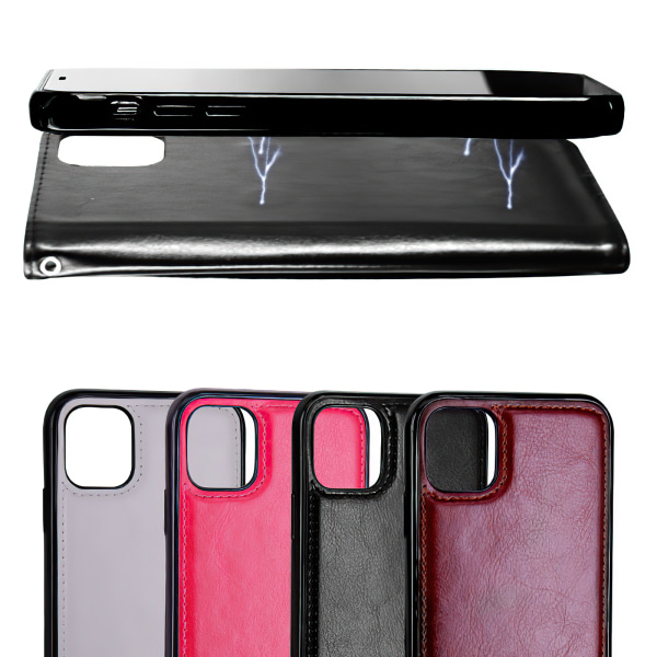 iPhone 12 Pro - PU-nahkainen case Brun