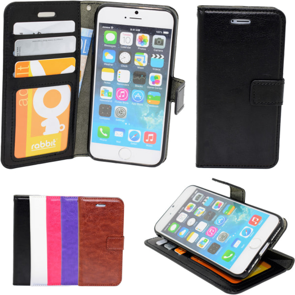 Komfort & Skydd iPhone 7/8/SE - Plånboksfodral Svart