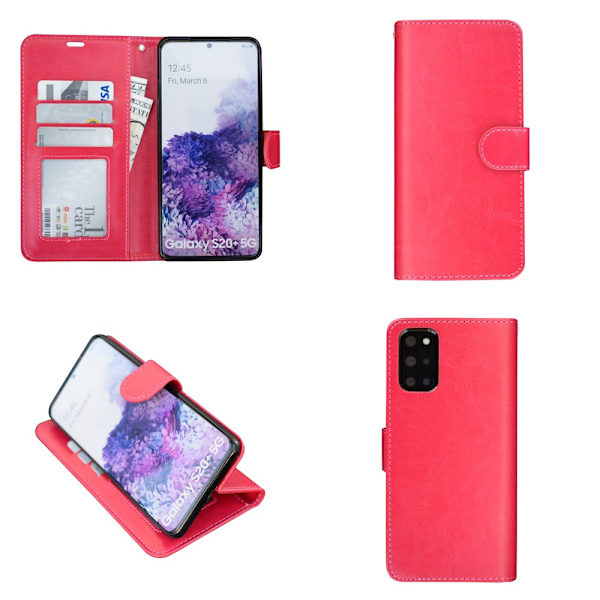 Komfort og beskyttelse Galaxy S20 Plus - Læder etui! Rosa